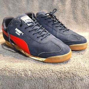 Puma Roma Sneakers, Navy Blue, Red, Marbled, Gum size 13